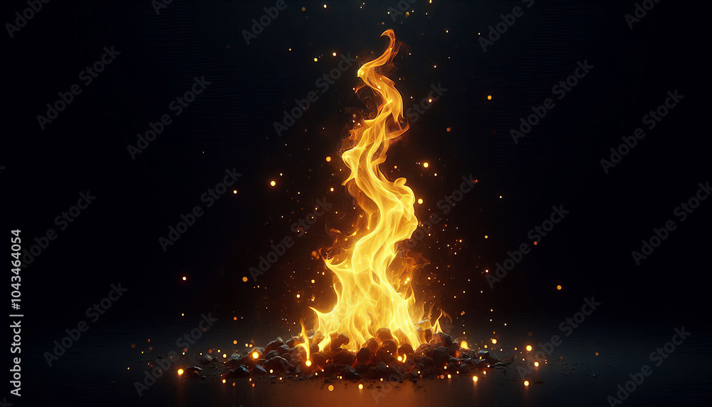 small bonfire on a black background small bonfire on a black background