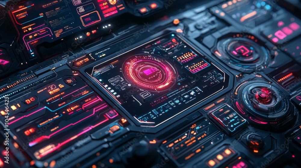 Futuristic Cyberpunk User Interface Design Concept Futuristic Cyberpunk User Interface Design Concept
