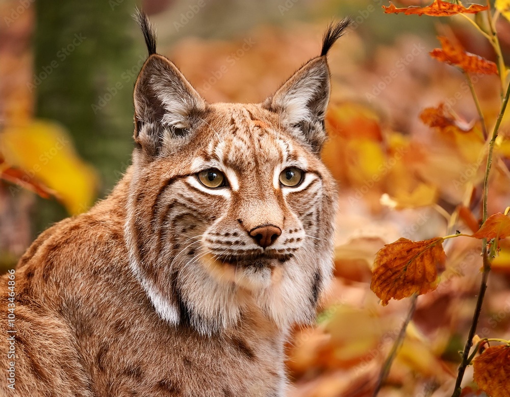 Fototapeta premium European lynx small baby kitten