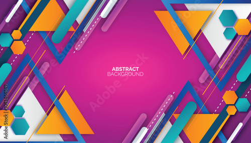 modern geometric abstract background. Bright purple banner with a trend gradient stripes, textured background. Business template for a bright color. Illusion stripes background.