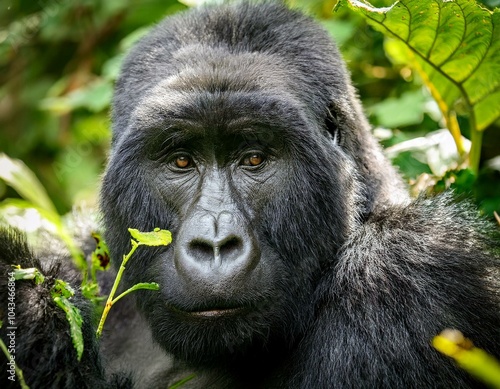 Mountain gorilla in Bwindi Forest  photo