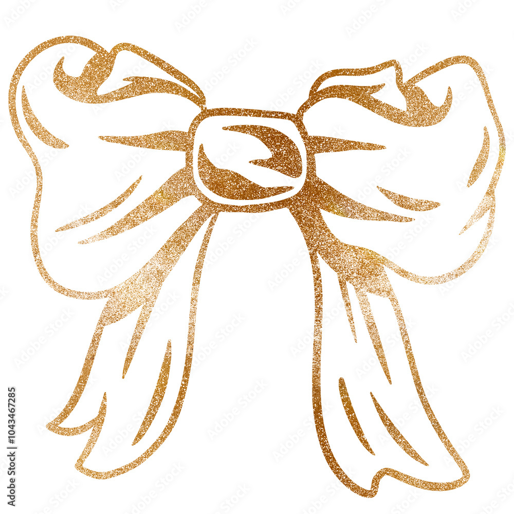 Glittery cute bow sticker design element Glittery cute bow sticker design element
