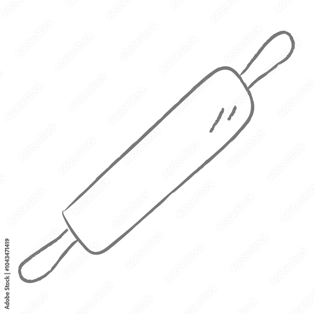 Fototapeta premium Doodle rolling pin design element