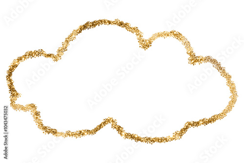 Png gold glitter cloud element