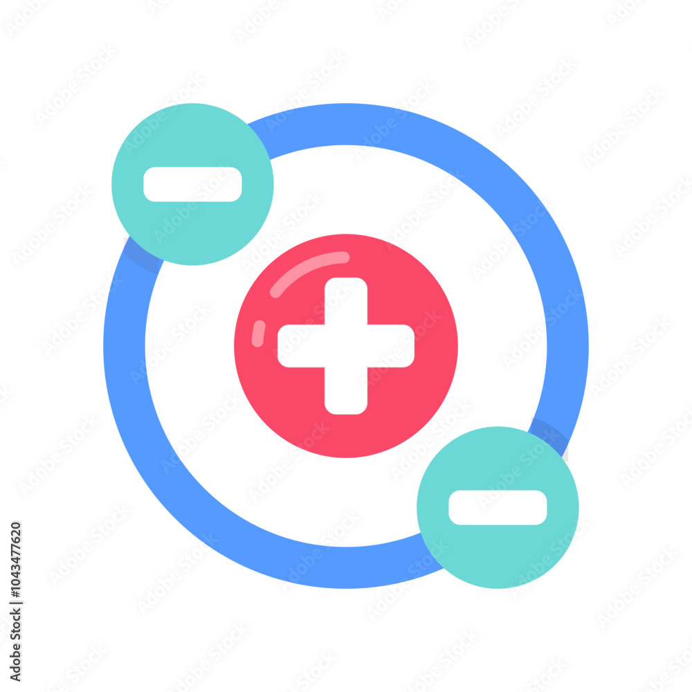 Fototapeta premium Proton Flat Icons, Vector illustration