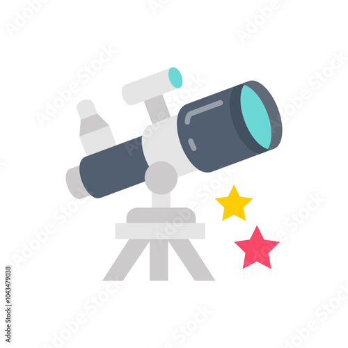 Astrophysics Flat Icons, Vector illustration