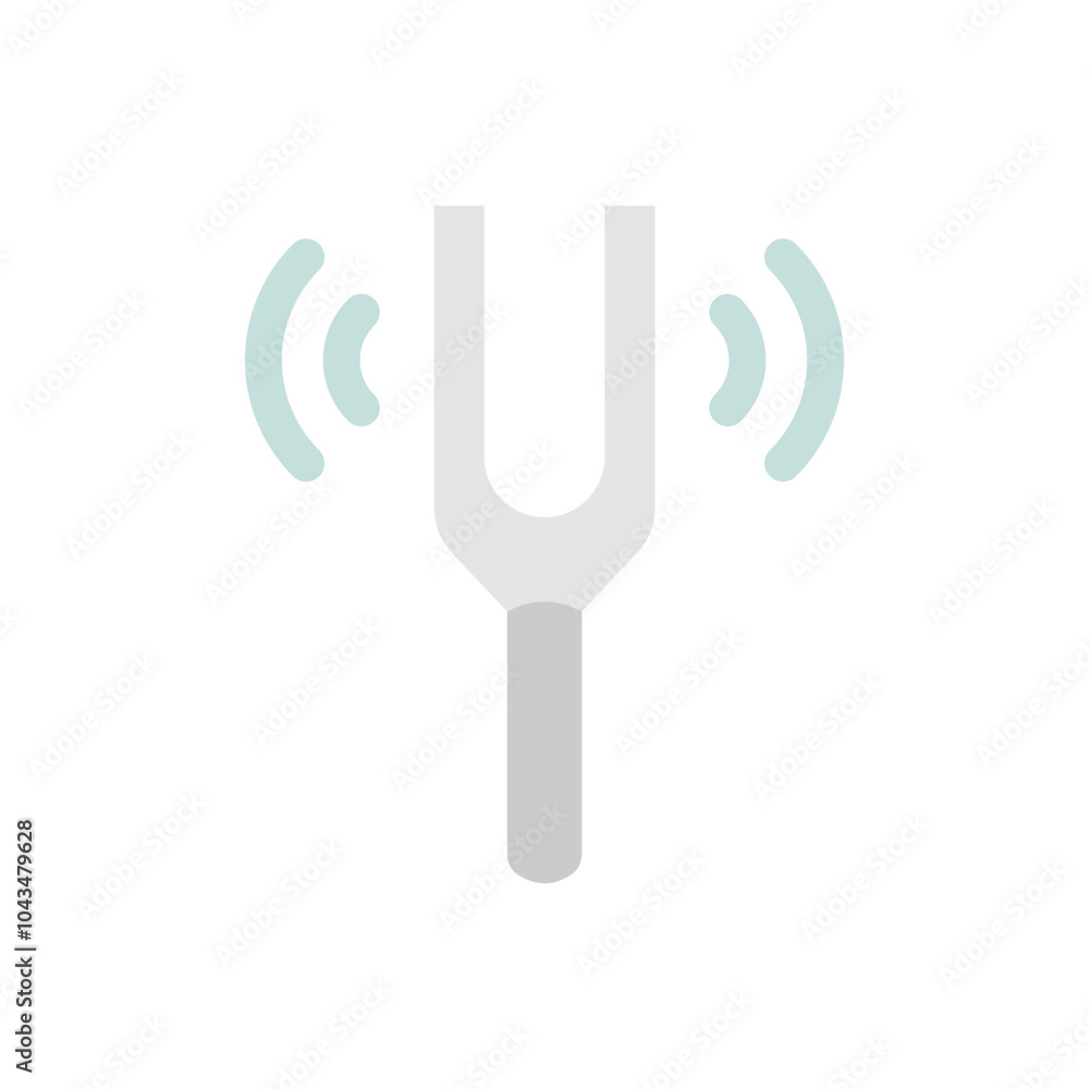 Tuning Fork Flat Icons, Vector illustration Tuning Fork Flat Icons, Vector illustration