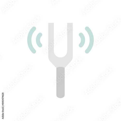 Tuning Fork Flat Icons, Vector illustration