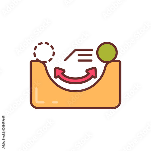 Law of Motion Filled Icons , Vector illustration