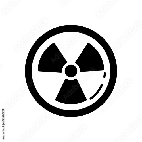 Radiation Glyph Icon, Vector illustration