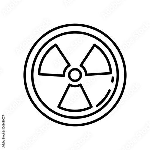 Radiation Outline Icon, Vector illustration