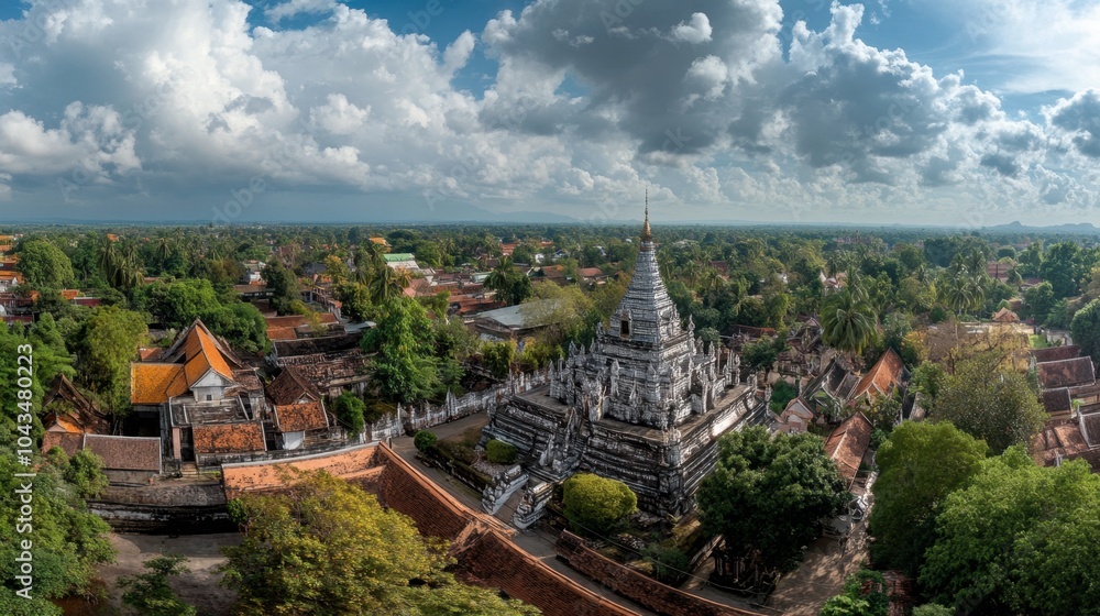 Scenic View of Ancient Temple Surrounded by Nature Scenic View of Ancient Temple Surrounded by Nature