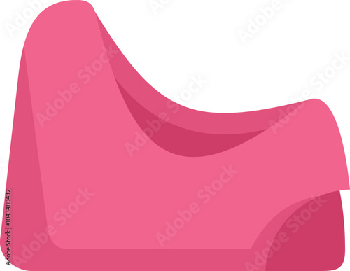 Pink potty training chair isolated on a white background, simple design of an essential tool for parents