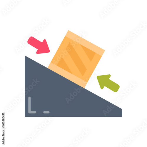 Friction Flat Icons, Vector illustration