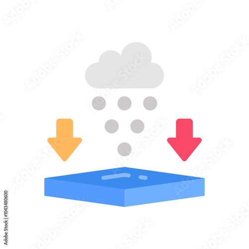 Deposition Flat Icons, Vector illustration