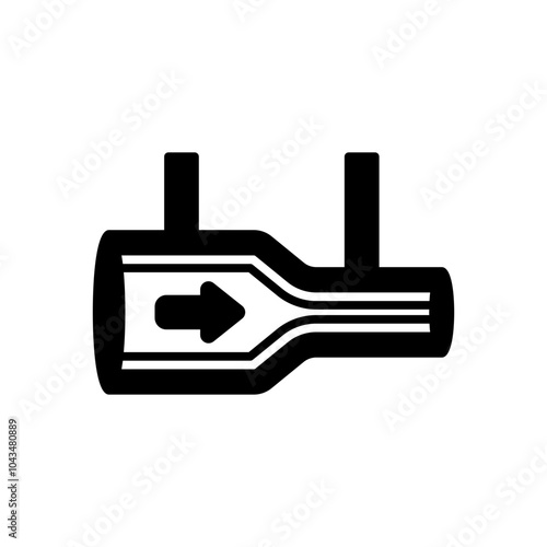 Fluid Dynamics Glyph Icon, Vector illustration