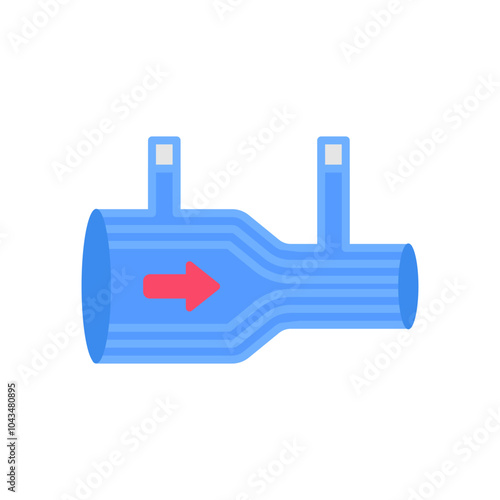 Fluid Dynamics Flat Icons, Vector illustration
