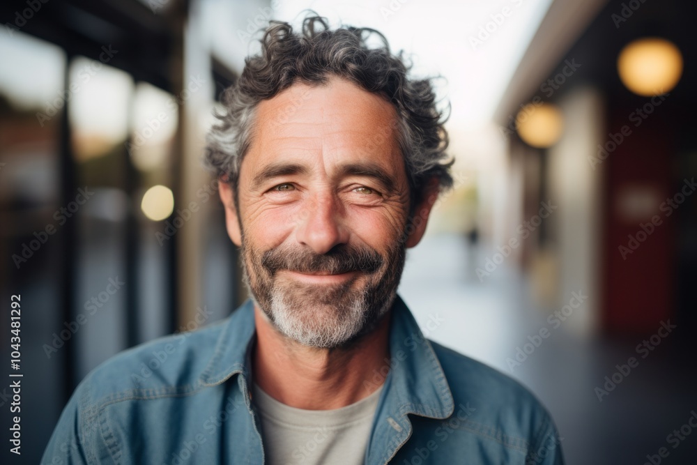 Portrait of a handsome middle-aged man smiling at the camera. Portrait of a handsome middle-aged man smiling at the camera.