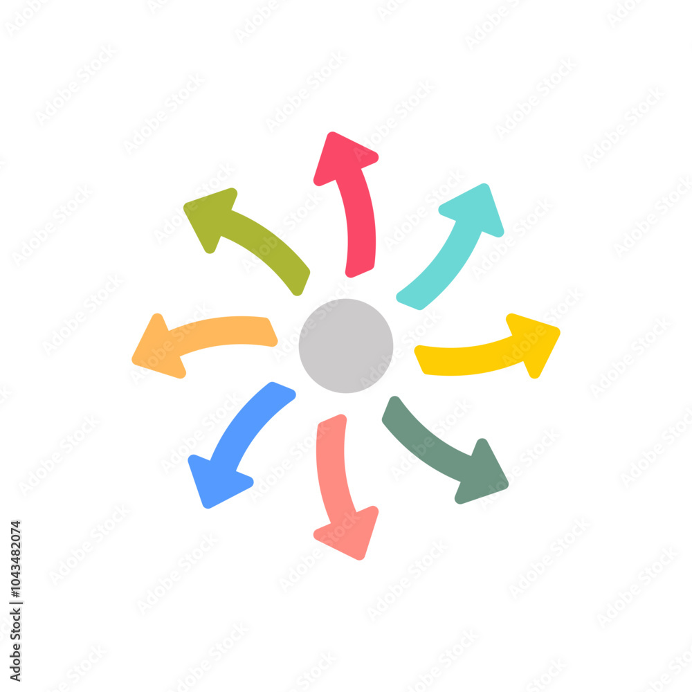 Centrifugal Force Flat Icons, Vector illustration Centrifugal Force Flat Icons, Vector illustration