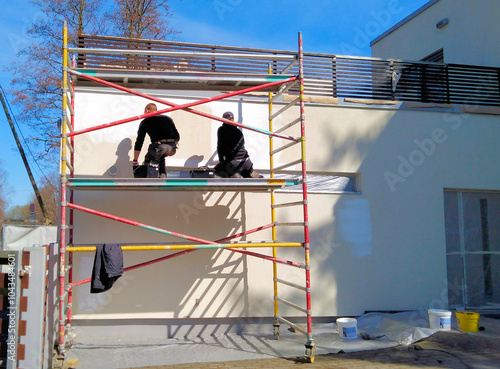 Facade repair, cleaning, washing house walls, high pressure washing, exterior facade