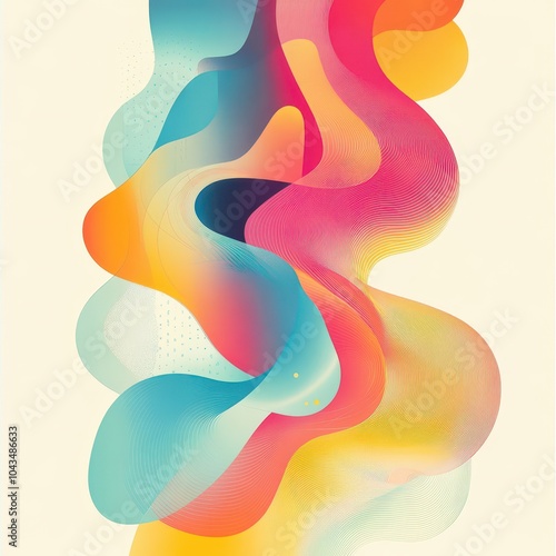 Abstract Colorful Fluid Design