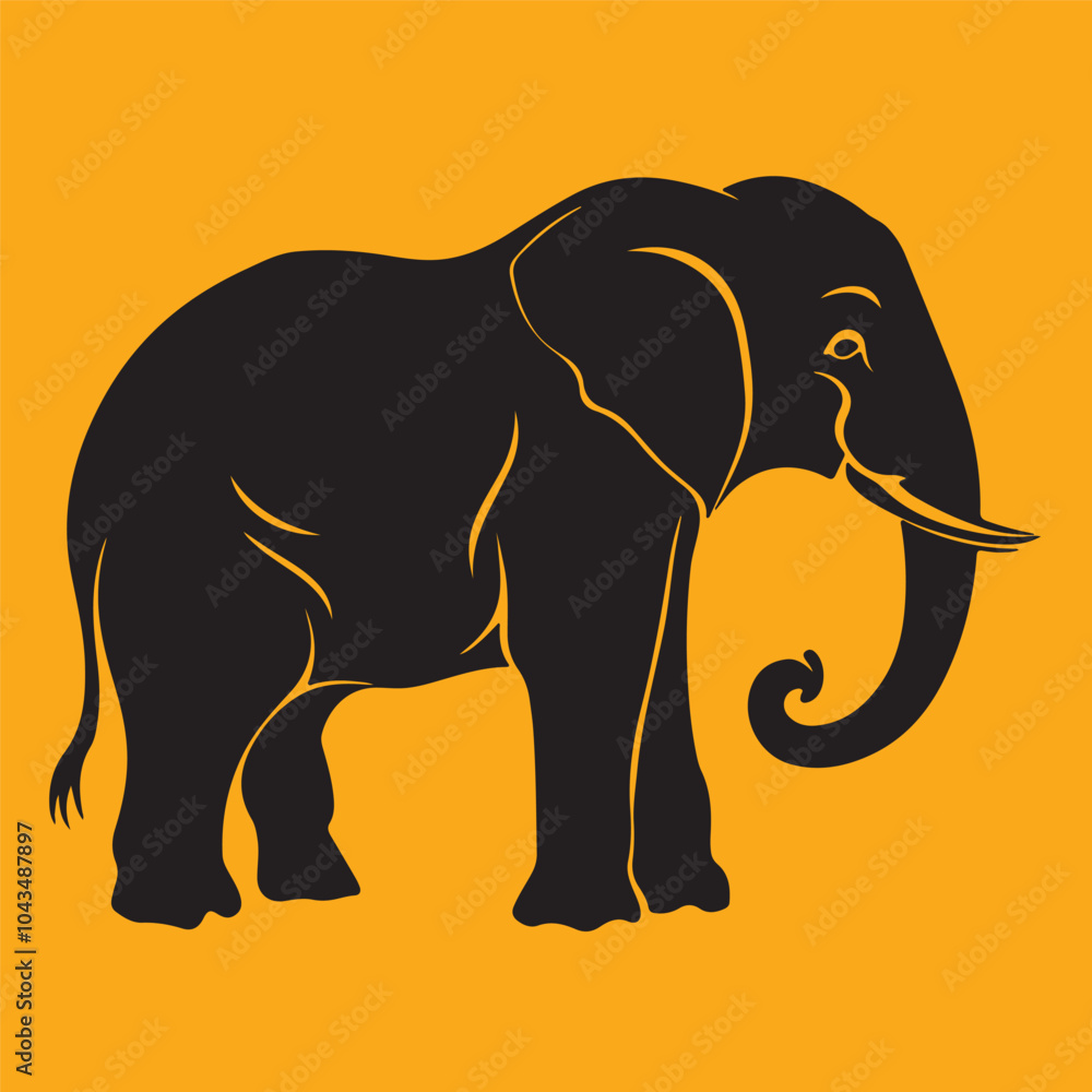 Obraz premium elephant vector silhouette 