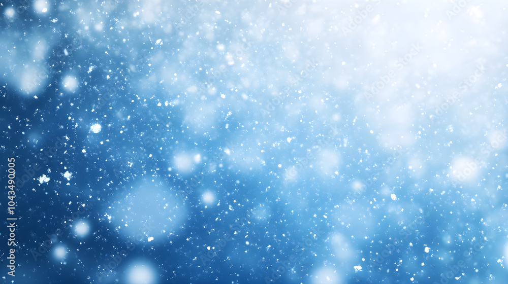 Background with falling snow on a gradient background of blue and white. Background with falling snow on a gradient background of blue and white.