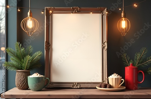 Wallpaper Mural white paper framed mockup, cafe template Torontodigital.ca