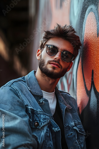 Hombre joven con gafas de sol.