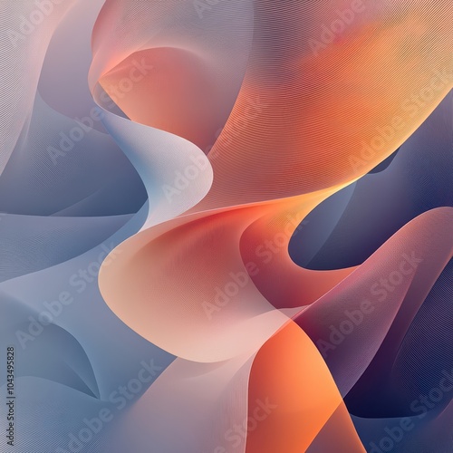 Abstract Wavy Lines Design