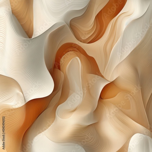 Abstract Wavy Sand Dunes