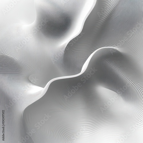 Abstract White Wavy Lines
