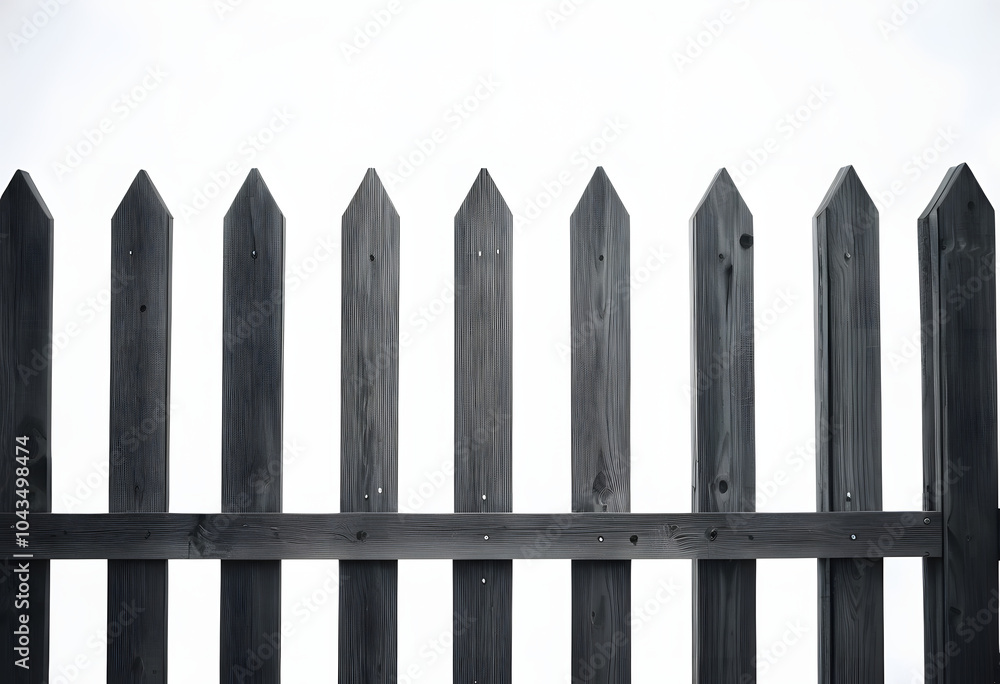 Wooden fence on white background
Wooden fence on white background