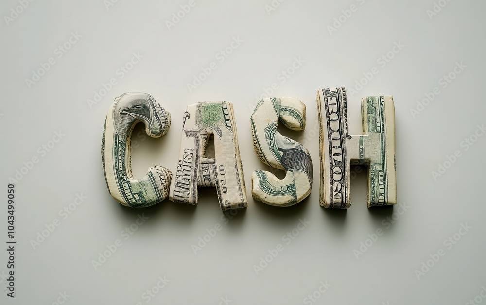 A creative design featuring the word 