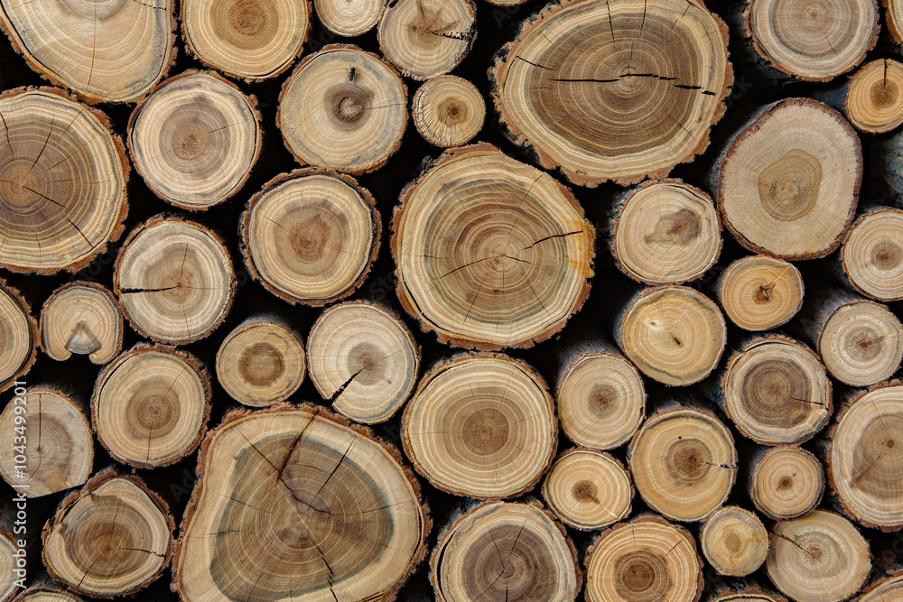Pile of firewood in a forest. Background of wooden logs stacked in a pile. Wood texture. Pile of firewood in a forest. Background of wooden logs stacked in a pile. Wood texture.