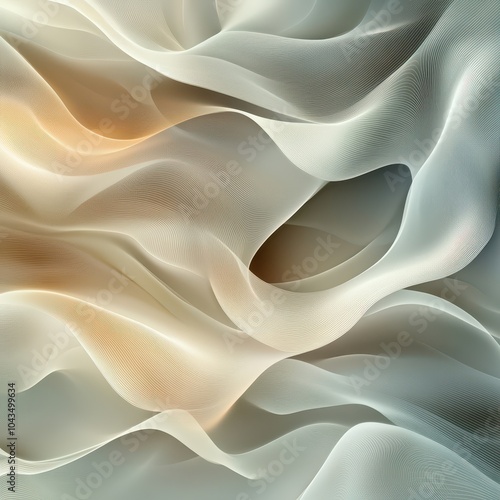 Abstract Beige And Grey Waves