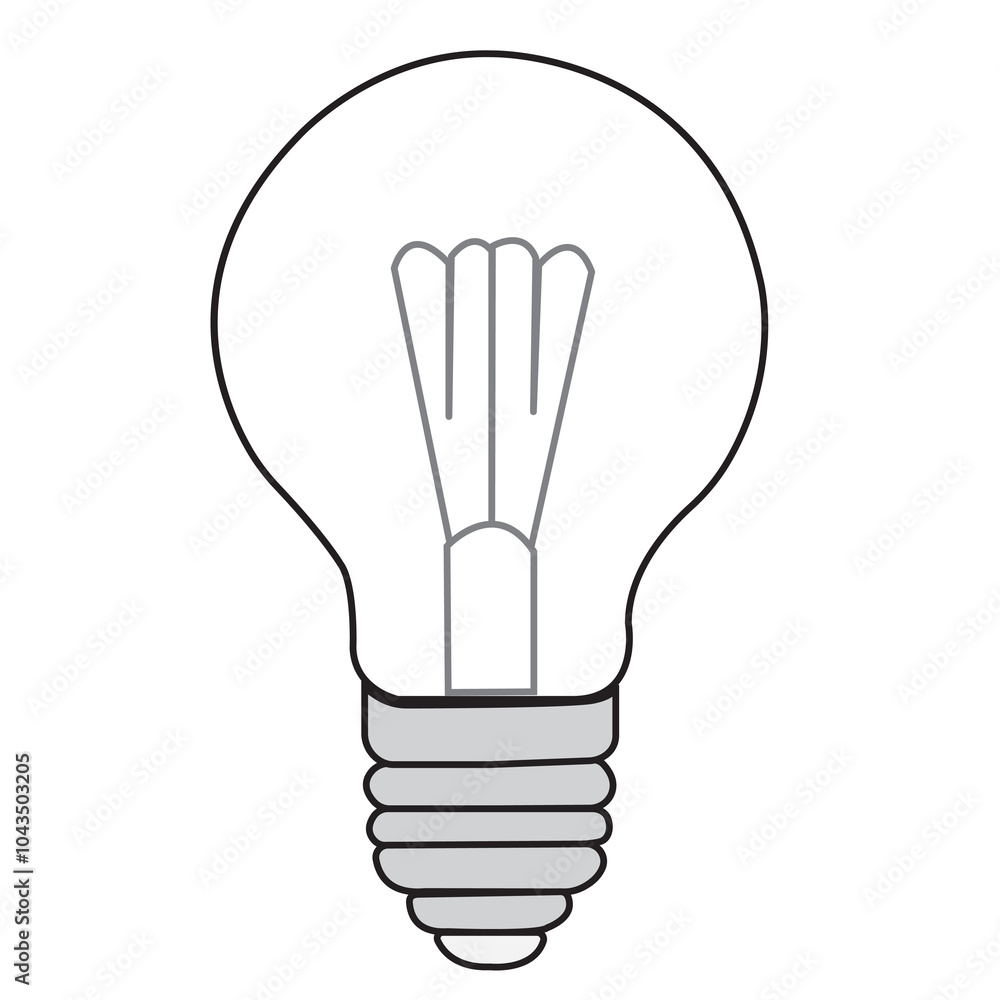 Simple illustration of bulb. Isolated on a white background. Simple illustration of bulb. Isolated on a white background.