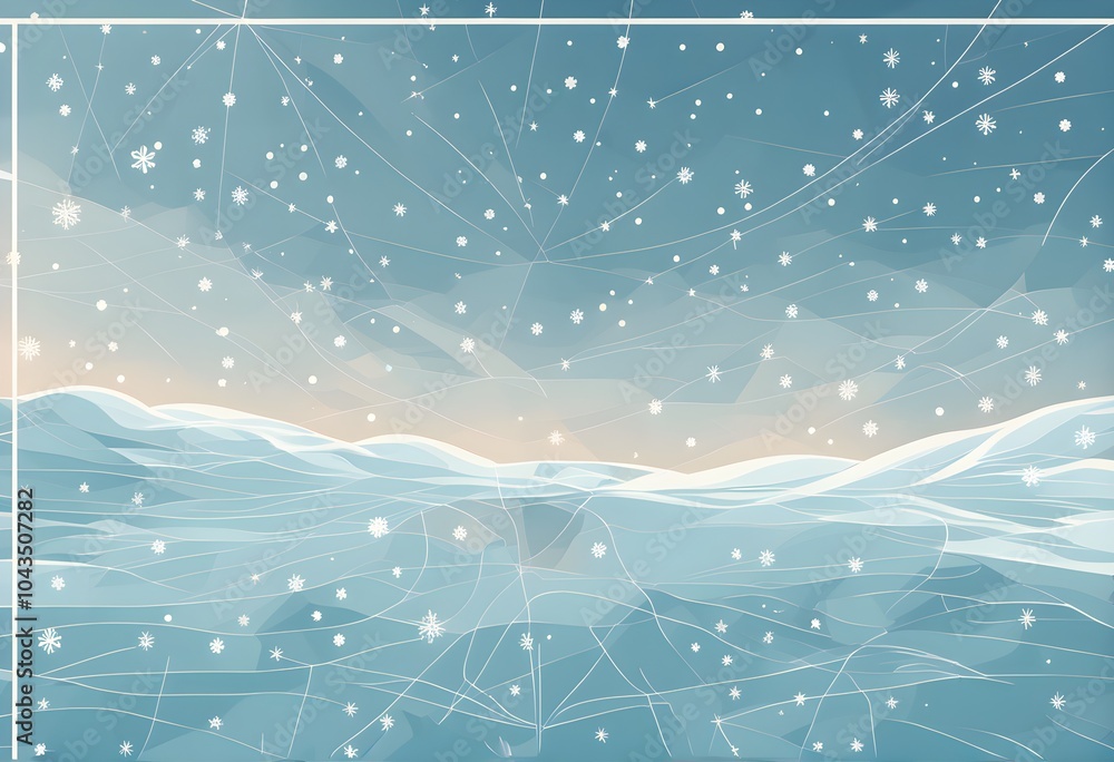 Simple wallpaper illustration of a frozen lake, with just a thin line dividing the icy surface and the cold winter sky Simple wallpaper illustration of a frozen lake, with just a thin line dividing the icy surface and the cold winter sky