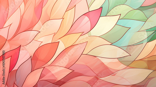 Abstract Leaf-Like Pattern in Warm and Soft Colors