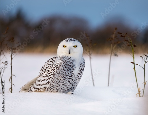 snowy owl, Owl, winter, snow, harfang des neiges, snow, white, winter, canada, bird  photo