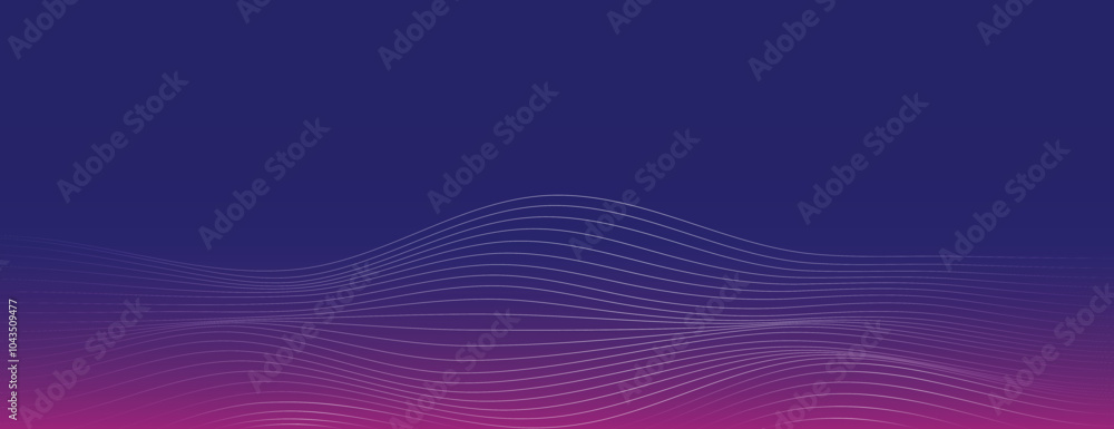 Blue purple vector background with wavy lines. Blue purple vector background texture with modern graphic. Minimal blue purple vector background with wavy digital wave lines. Technology background. Blue purple vector background with wavy lines. Blue purple vector background texture with modern graphic. Minimal blue purple vector background with wavy digital wave lines. Technology background.