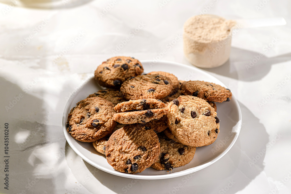 protein cookies with chocolate chips protein cookies with chocolate chips