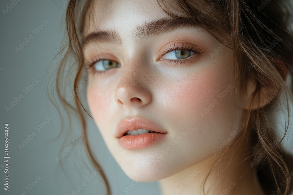 Portrait of a beautiful woman posing in a studio setting Portrait of a beautiful woman posing in a studio setting