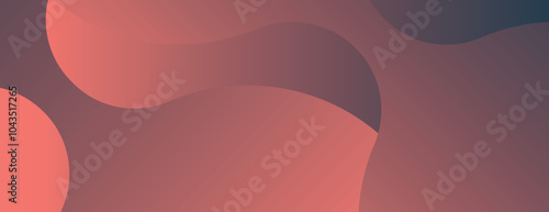 Abstract background with smooth, flowing shapes in shades of red. The red background features a soft, gradient texture. Vector. Gradient flowy background. Orange background vector.