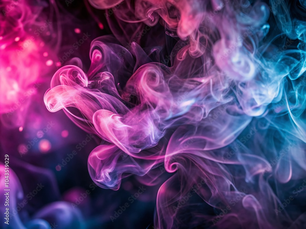 Fototapeta premium Black Pink Smoke Background with Bokeh Effect for Stunning Visuals and Creative Projects