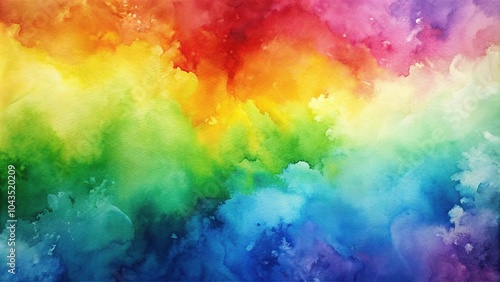 abstract rainbow watercolor wash background Extreme Close-Up