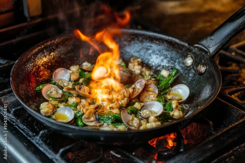Iron Pan with Clam Butter Delight Iron Pan with Clam Butter Delight