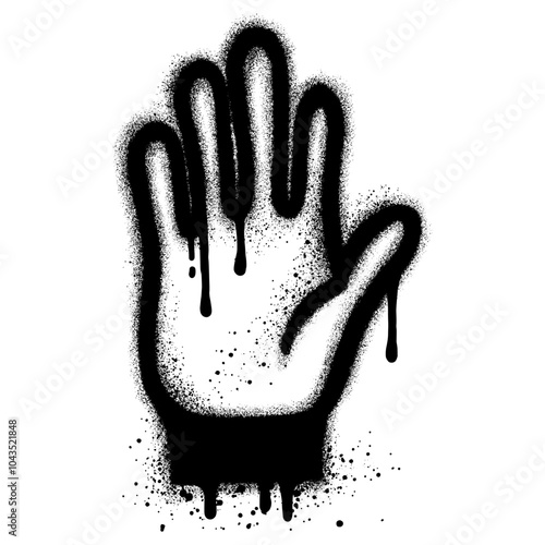 Spray Painted Graffiti hand Sprayed isolated with a white background.