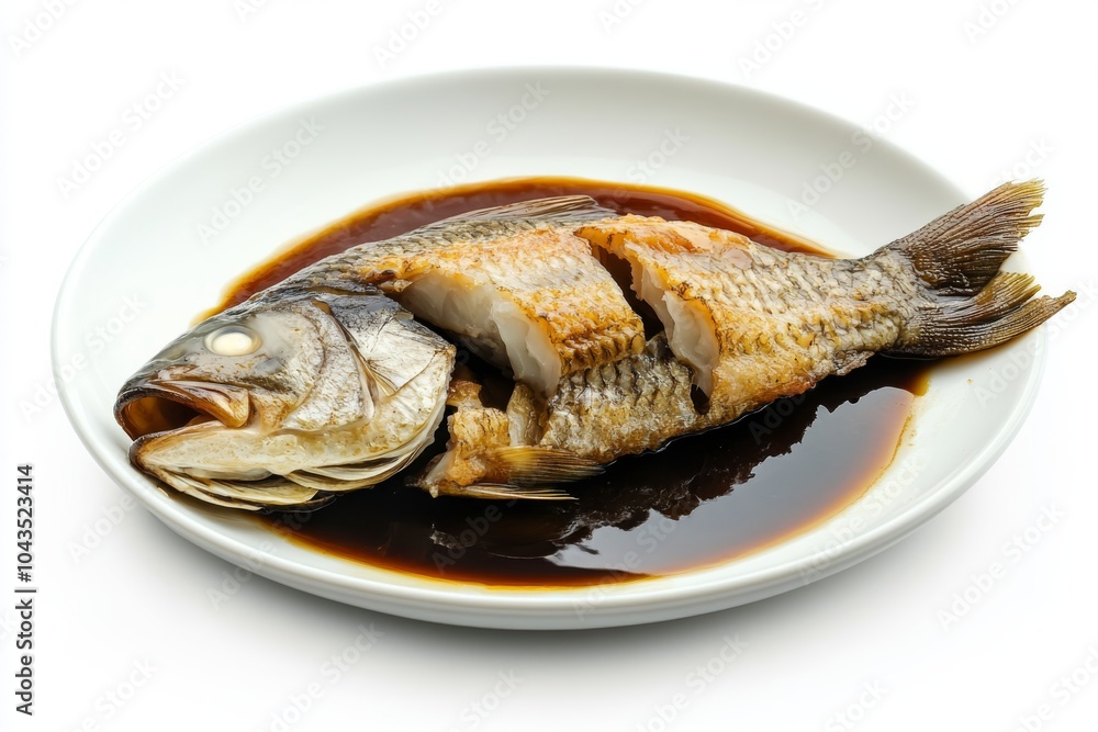 Delicious Steamed Fish with Soy Sauce Delicious Steamed Fish with Soy Sauce