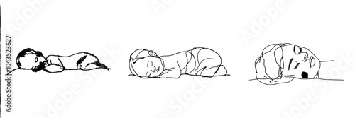 Embryo and mother womb in one single line drawing. Pregnancy health care concept on white background. Minimalist style.